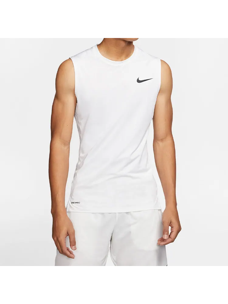 Жилет Men's Nike Pro Logo Training Tight White Vest — изображение 4 из 5, белый