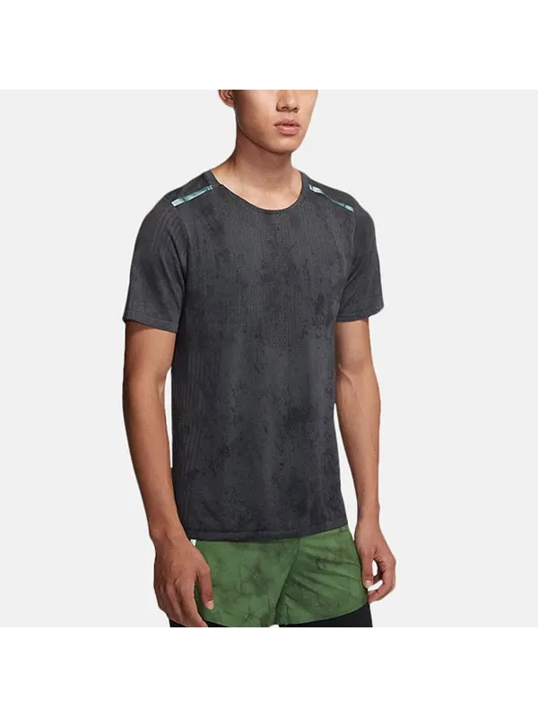 Футболка men's casual sports round neck training running short sleeve black t-shirt Nike — изображение 3 из 4, черный