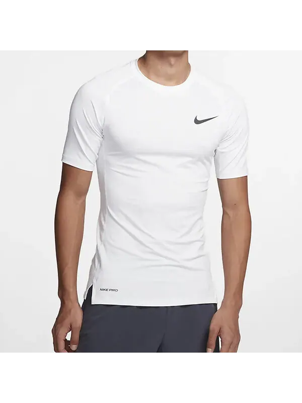Футболка pro training tight tops short sleeve white Nike — изображение 4 из 4, белый