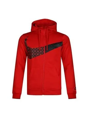 Толстовка Nike Big Swoosh LOGO Large Hooded Jacket Red — изображение 1 из 4, красный