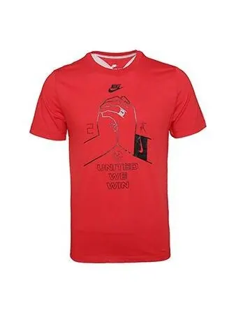 Футболка men's sports short sleeve red t-shirt Nike — изображение 1 из 2, красный