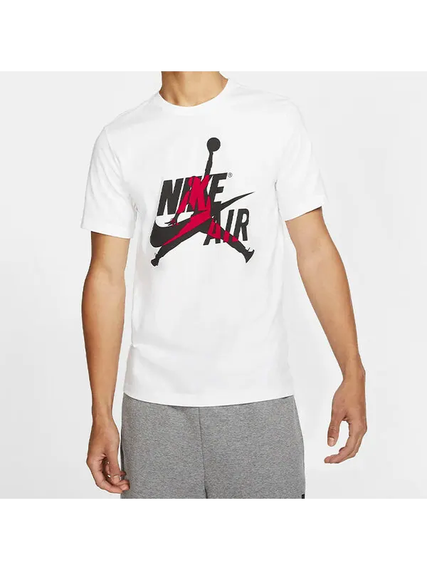 Футболка jumpman logo спортивные с коротким рукавом мужские Air Jordan — изображение 4 из 4, белый