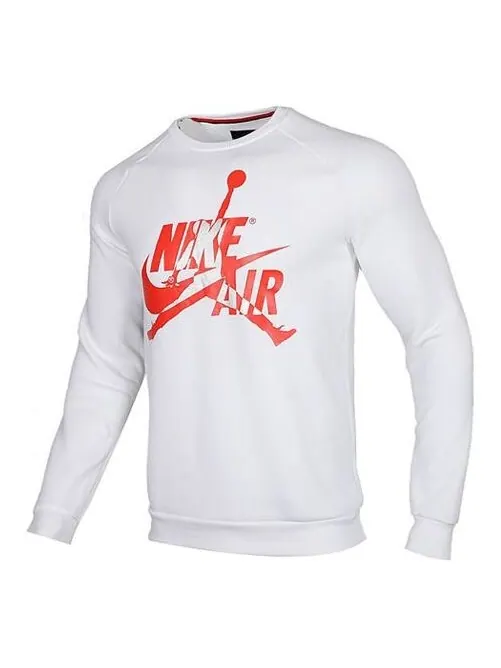 Толстовка men's jordan large logo printing white Nike — изображение 1 из 4, белый