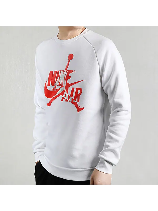Толстовка men's jordan large logo printing white Nike — изображение 3 из 4, белый