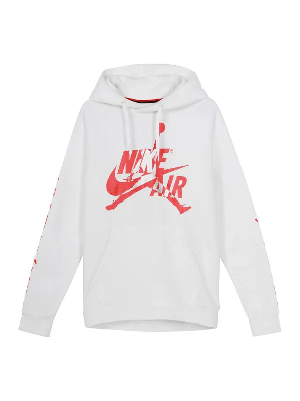 Толстовка Air Jordan Jumpman Classics logo Printing Fleece Lined Stay Warm Pullover White — изображение 1 из 4, белый