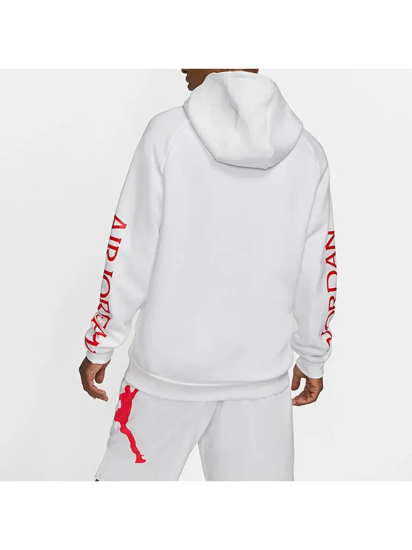 Толстовка Air Jordan Jumpman Classics logo Printing Fleece Lined Stay Warm Pullover White — изображение 4 из 4, белый