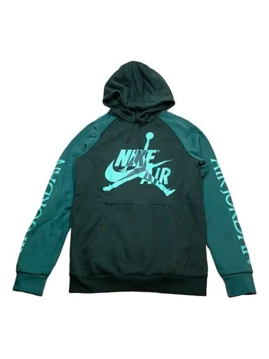 Толстовка Air Jordan Fleece Lined Pullover Black Green — изображение 1 из 1, черный/зеленый