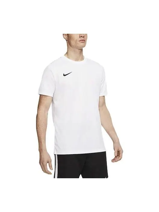 Футболка men's dri-fit logo printing round neck pullover short sleeve us edition white t-shirt Nike — изображение 1 из 3