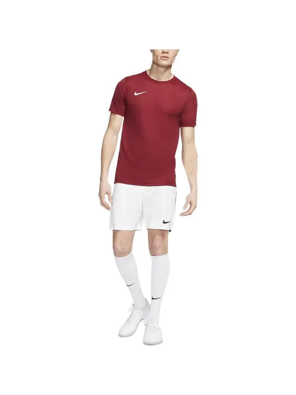 Футболка men's dri-fit logo printing round neck pullover short sleeve us edition wine red t-shirt Nike — изображение 2 из 3