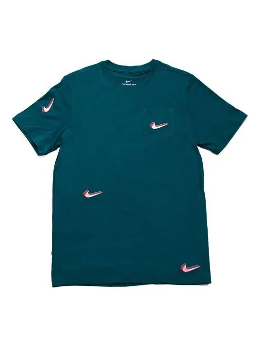 Футболка sb skateboard x parra pocket t shirt midnight turq tee green Nike — изображение 1 из 4, темный зеленый