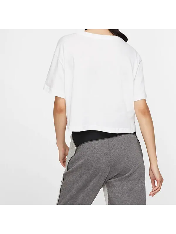 Футболка (WMNS) Nike Nsw Rebel Crop Short Sleeve White — изображение 4 из 4, белый