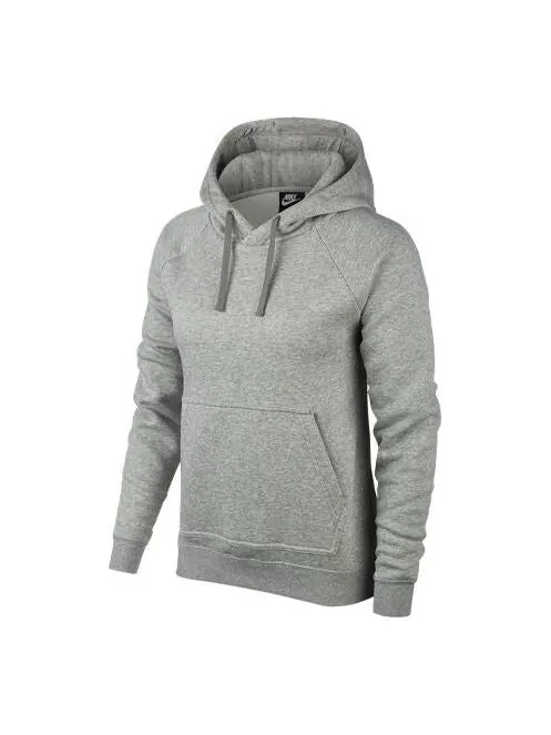 Толстовка (WMNS) Nike Sportswear Fleece Pullover 'Gray' — изображение 1 из 2, серый