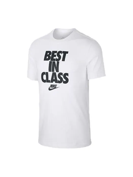 Футболка спортивная одежда алфавитный принт короткий рукав Nike — изображение 1 из 4, белый