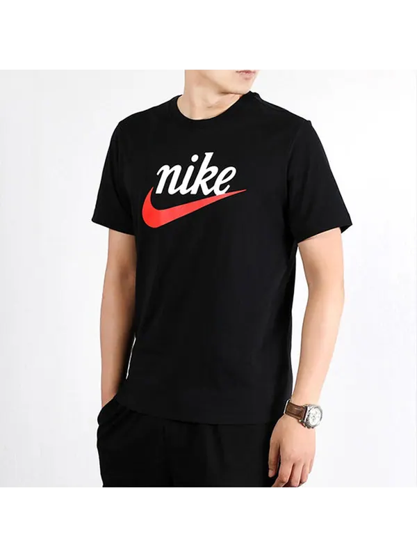 Футболка men's sportswear large short sleeve black t-shirt Nike — изображение 4 из 4, черный