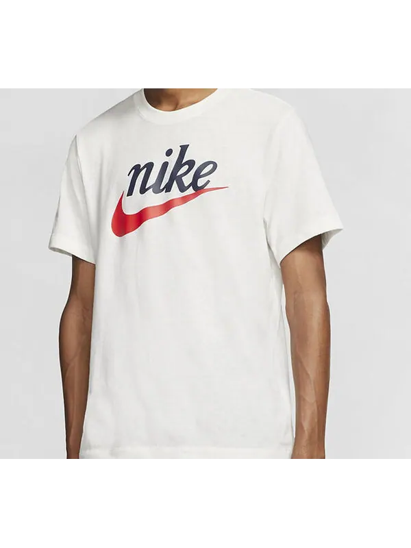 Футболка men's sportswear large short sleeve white t-shirt Nike — изображение 4 из 4, белый