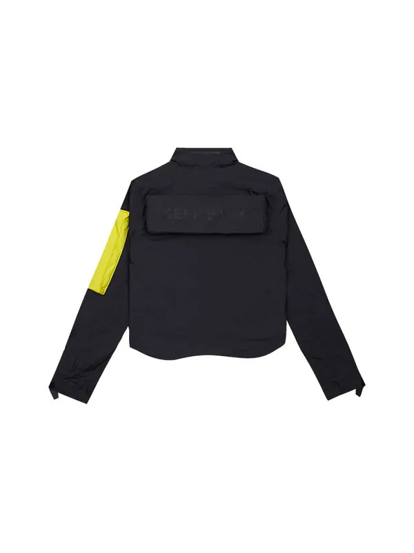 Куртка x off-white running jacket 'black yellow' Nike — изображение 2 из 4, черный/желтый