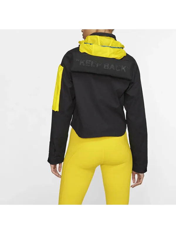 Куртка x off-white running jacket 'black yellow' Nike — изображение 4 из 4, черный/желтый