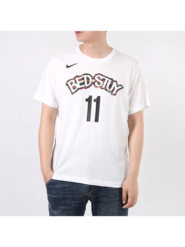 Футболка dri-fit nba 19-20 brooklyn nets 11 irving tee white Nike — изображение 3 из 4, белый