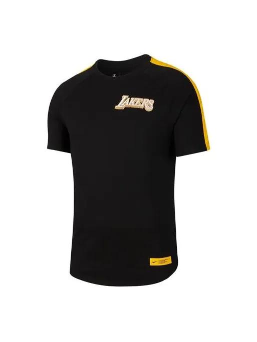 Футболка los angeles lakers ce nba quick dry short sleeve black Nike — изображение 1 из 2, черный