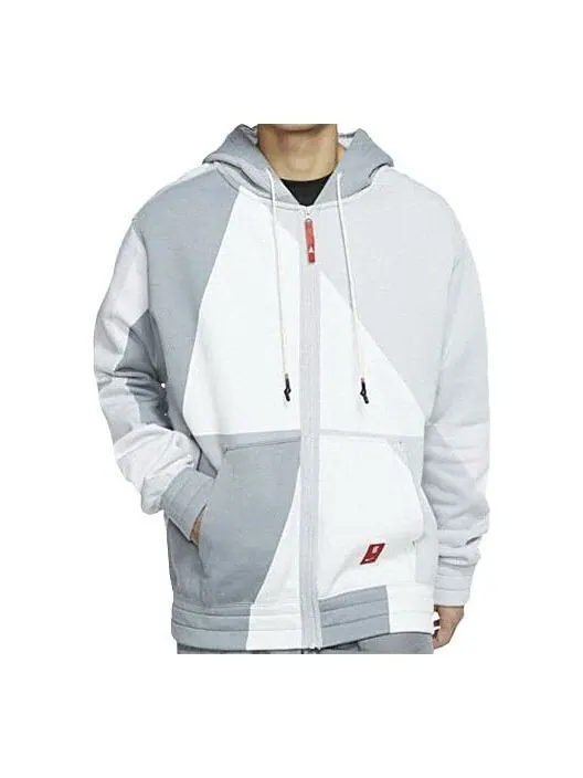 Толстовка Nike Kyrie Irving Zipper Basketball Sports Fleece Lined Hooded Jacket Gray — изображение 1 из 2, серый
