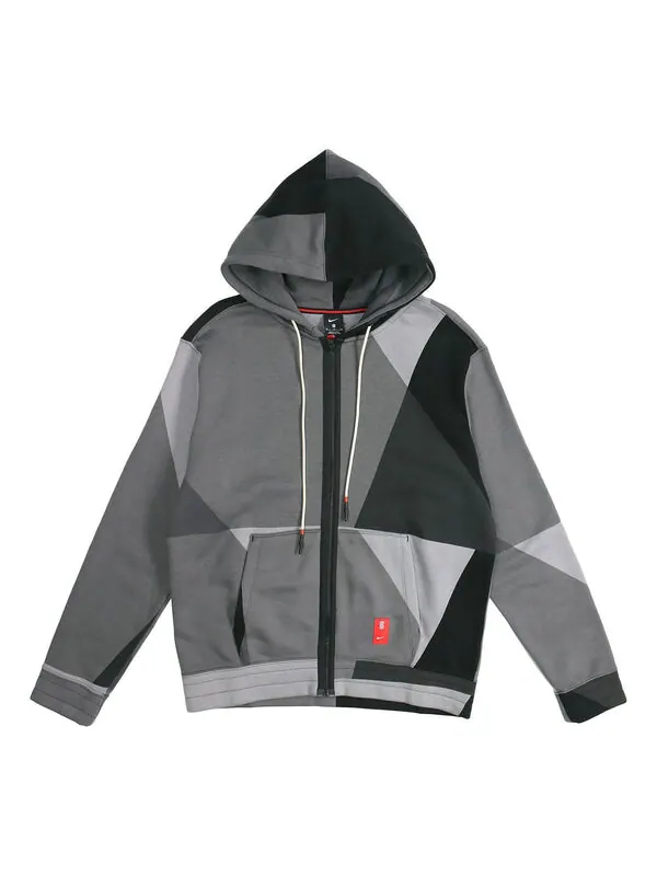 Толстовка Men's Nike Kyrie Irving Colorblock Zipper Hooded Jacket Gray — изображение 1 из 4, серый