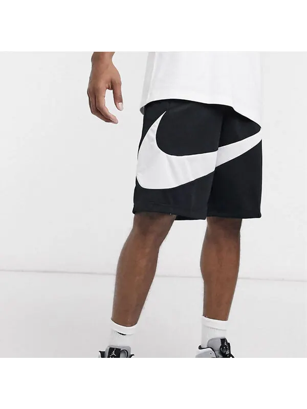 Шорты с принтом логотипа swoosh баскетбольные спортивные повседневные шорты Nike — изображение 3 из 4, черный