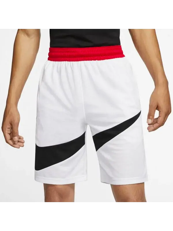 Шорты large logo printing sports loose basketball shorts white Nike — изображение 3 из 4, белый