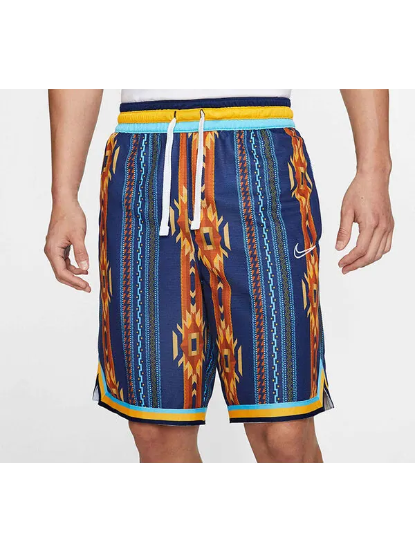 Шорты print basketball training shorts men's blue Nike — изображение 3 из 4, мульти
