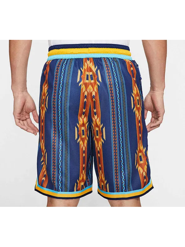 Шорты print basketball training shorts men's blue Nike — изображение 4 из 4, мульти