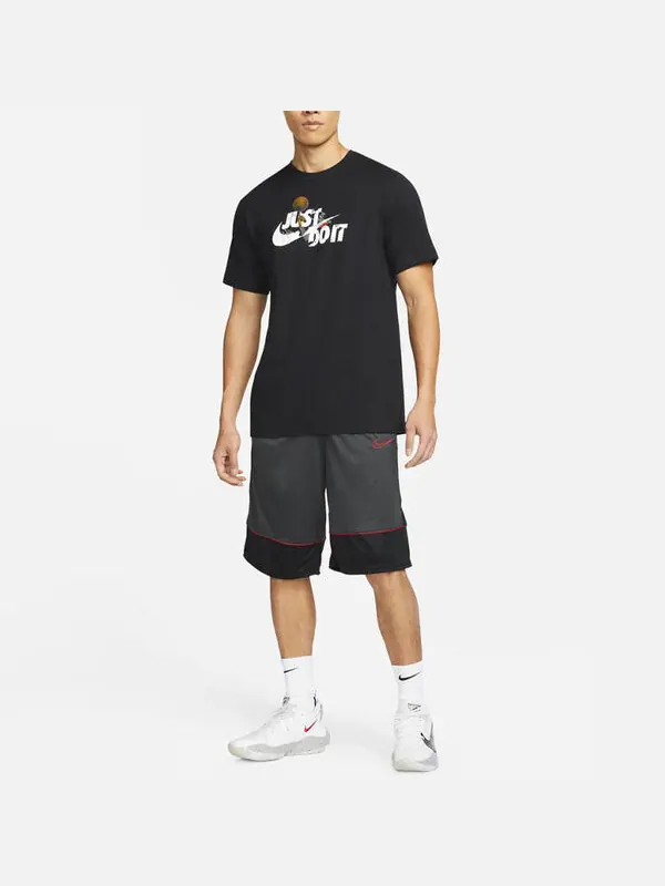Шорты men's dri-fit contrast color stitching elastic waistband sports black gray shorts Nike — изображение 3 из 4, мульти