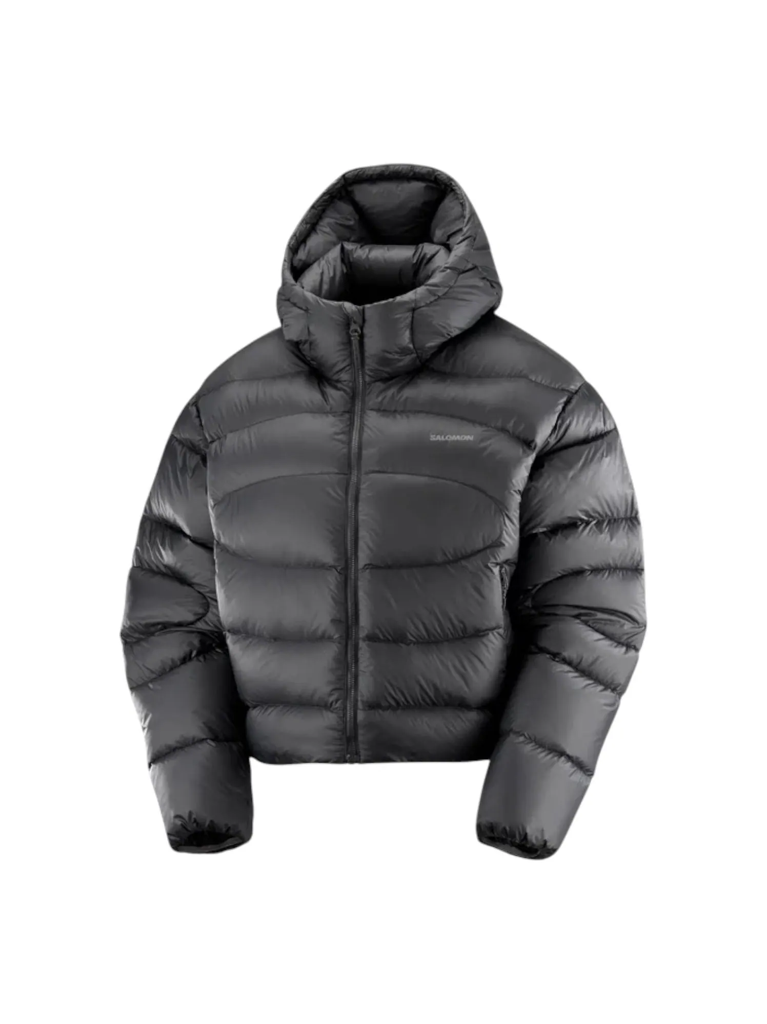 Куртка (WMNS) Salomon Outline Novelty Cropped Down Hooded Jacket 'Deep Black'