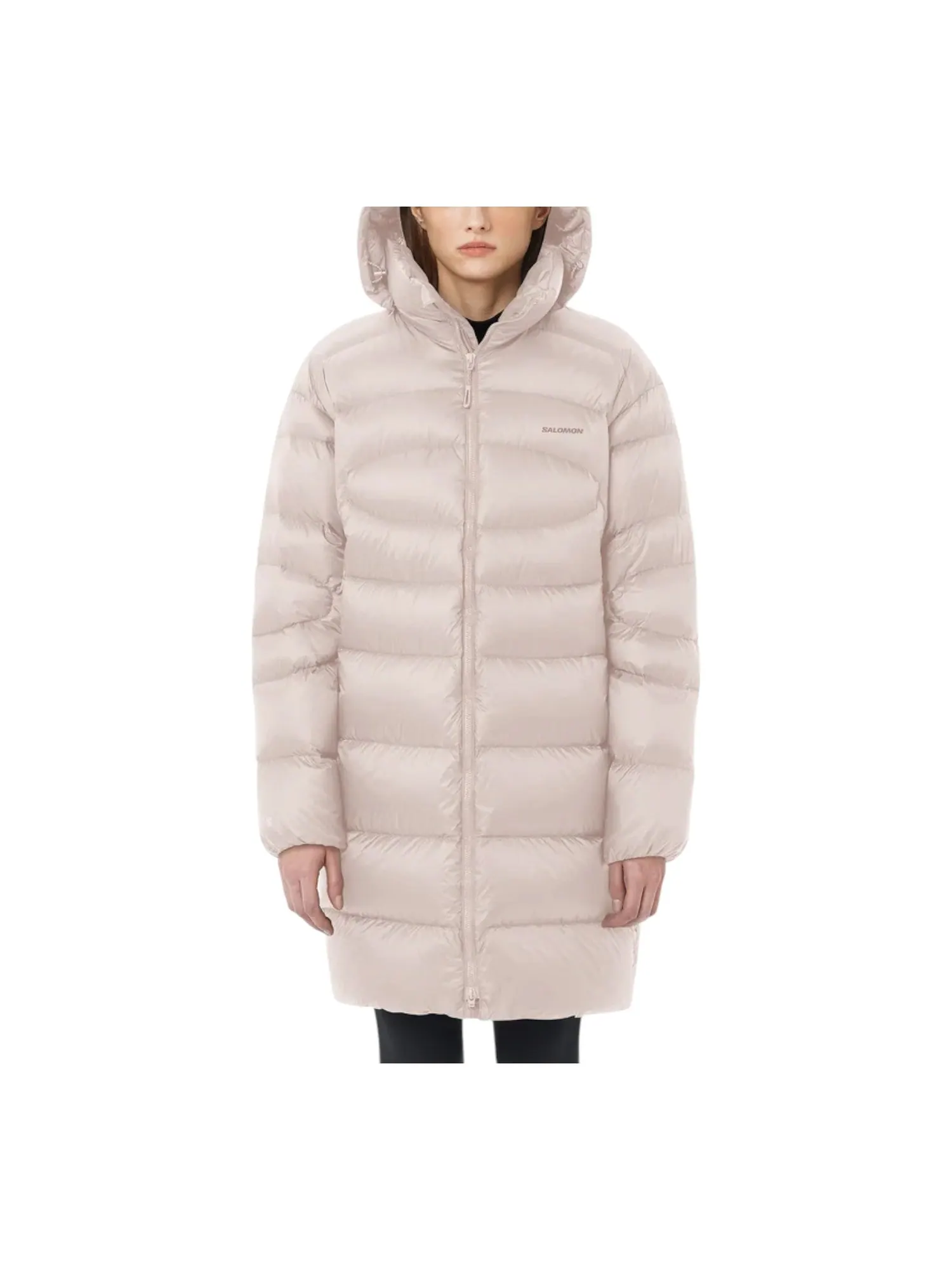 Куртка (WMNS) Salomon Outline Novelty Down Hooded Jacket 'Etherea' — изображение 3 из 5, розовый