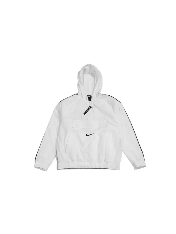 Куртка Nike Sportswear Swoosh Long Sleeve Printed Loose Pocket Hoodie White — изображение 2 из 4, белый