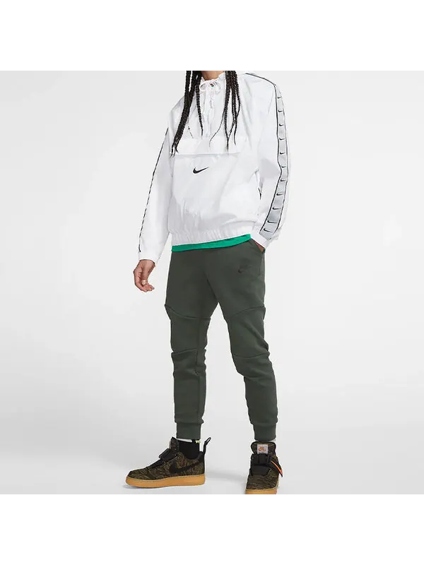 Куртка Nike Sportswear Swoosh Long Sleeve Printed Loose Pocket Hoodie White — изображение 3 из 4, белый