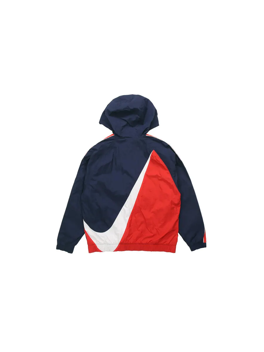 Куртка Nike Sportswear Big Swoosh Hooded Long Sleeve Color Block Jacket Cd0420-451 Colorblock — изображение 2 из 5, красный