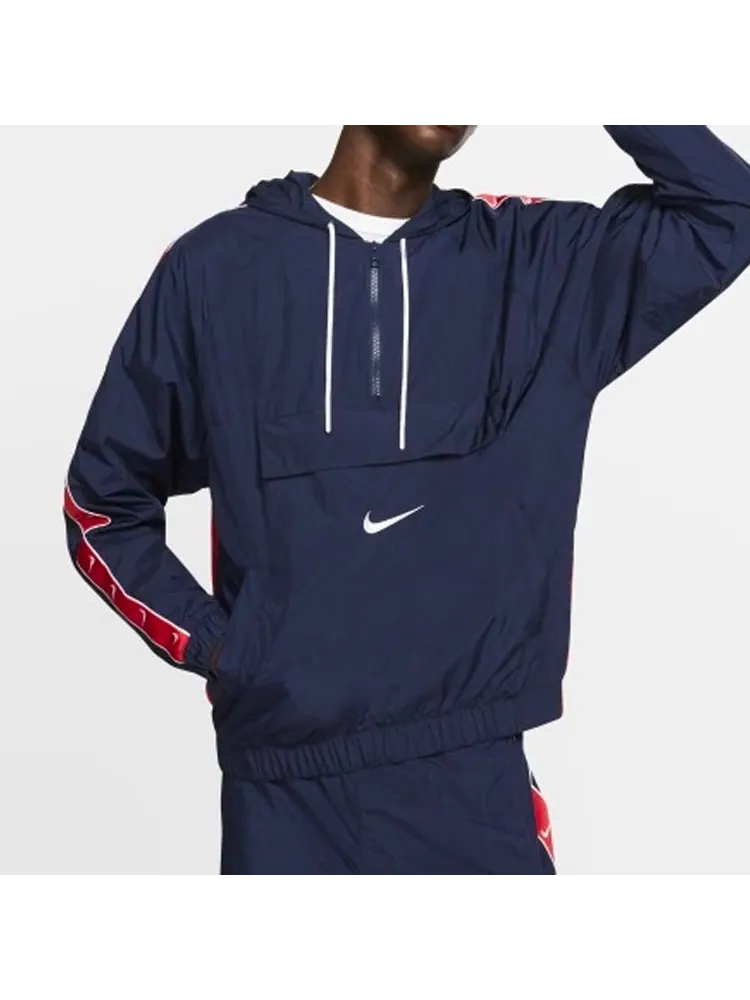 Куртка Nike Sportswear Big Swoosh Hooded Long Sleeve Color Block Jacket Cd0420-451 Colorblock — изображение 3 из 5, красный