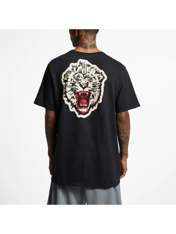 Футболка Nike LeBron James xATOMS Crossover Limited Tiger Head Printing Short Sleeve Black — изображение 4 из 4, черный