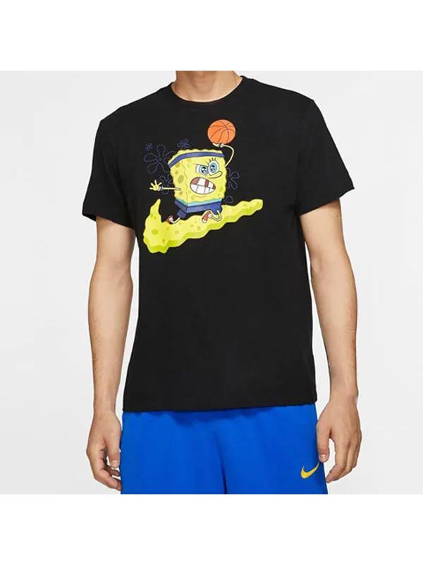 Футболка kyrie spongebob sports t-shirt 'black' Nike — изображение 3 из 4, черный