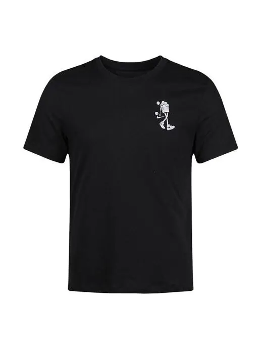 Футболка back basketball graffiti printing short sleeve black Nike — изображение 1 из 4, черный