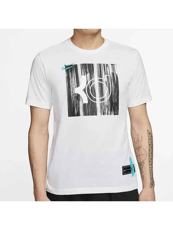 Футболка dri-fit kd logo kevin durant printed tee men white Nike — изображение 3 из 4, белый