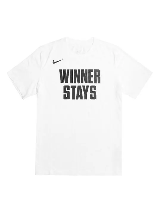 Футболка dri fit winner stays для мужчин Nike — изображение 1 из 4, белый черный