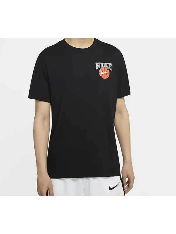 Футболка dri-fit dunk basketball printing short sleeve black Nike — изображение 3 из 4, черный