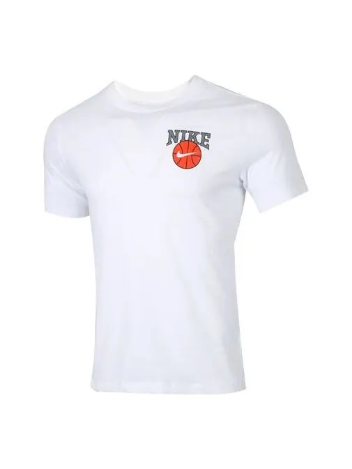Футболка dri-fit dunk on u basketball printing short sleeve white Nike — изображение 1 из 4, белый