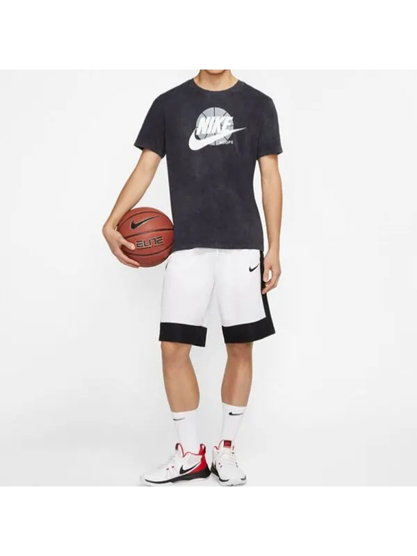 Футболка баскетбольные с принтом узор короткий рукав Nike — изображение 3 из 4, черный