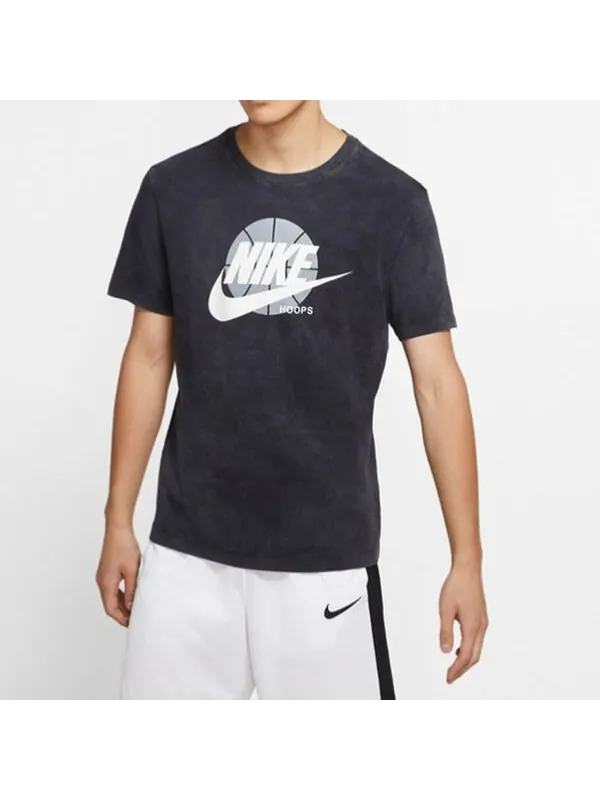 Футболка баскетбольные с принтом узор короткий рукав Nike — изображение 4 из 4, черный