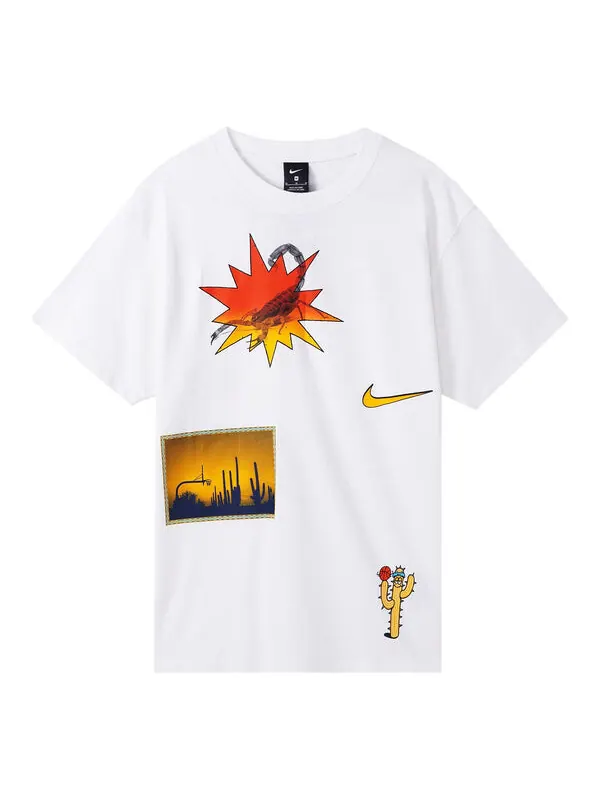 Футболка exploration sports printed tee men white Nike — изображение 1 из 4, белый