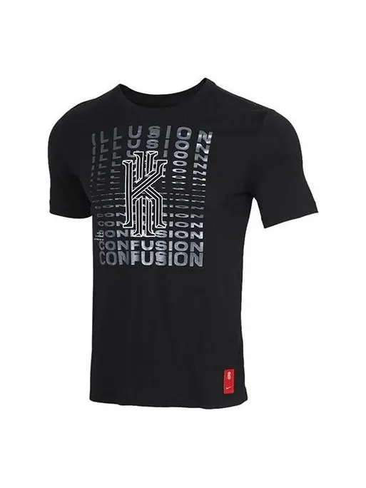 Футболка dri-fit kyrie logo printed tee 'black' Nike — изображение 1 из 4, черный