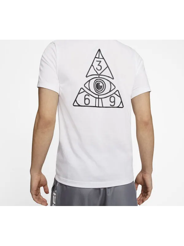 Футболка Nike Dri-fit Kyrie Logo Printing Basketball Short Sleeve White — изображение 4 из 4, белый
