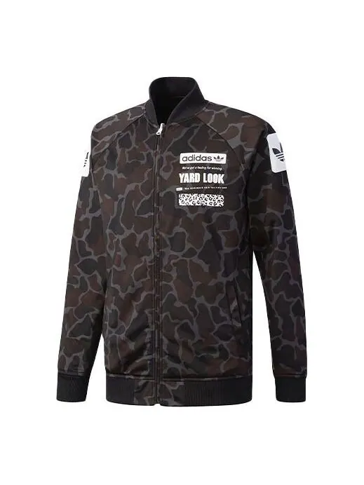 Куртка adidas originals Logo Printing Reversible Camouflage Sports Jacket Black — изображение 1 из 4, мульти