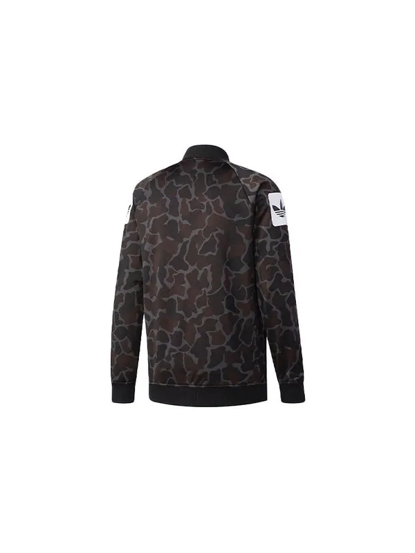 Куртка adidas originals Logo Printing Reversible Camouflage Sports Jacket Black — изображение 2 из 4, мульти